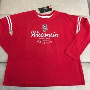 Youth Girls Wisconsin Badgers Long Sleeve Tee